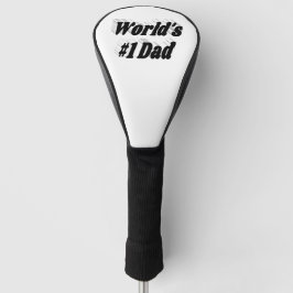 Welten Nummer 1 Vater Vathers Day Black text Golf  Headcover