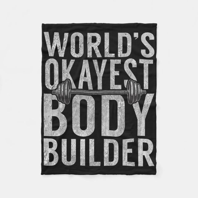 Welten sind die besten Body Builder Funny Gym Work Fleecedecke (Vorderseite)