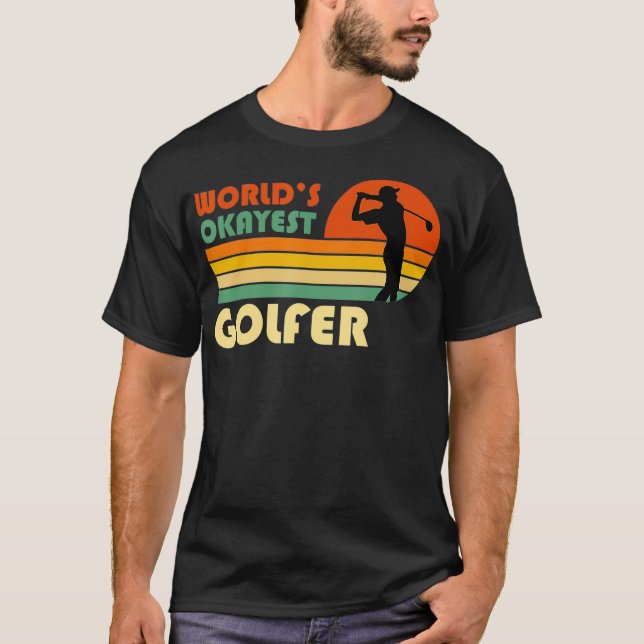 Welten sind die besten Golfer Funny Golf Retro Vin T-Shirt (Vorderseite)