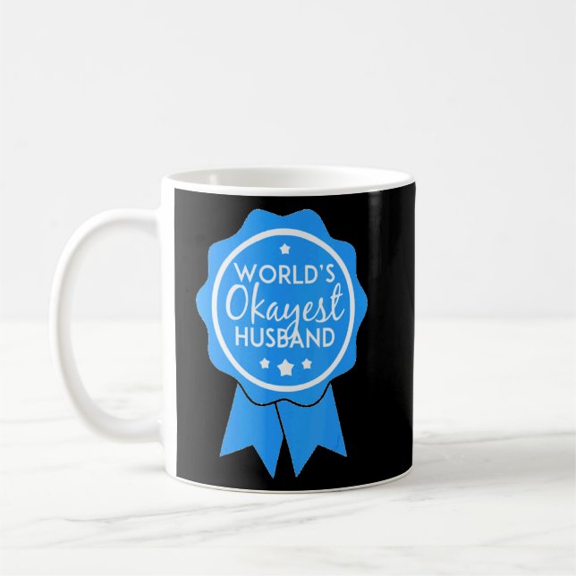Welten sind die besten Husband Ribbon Hubby Blue Kaffeetasse (Links)