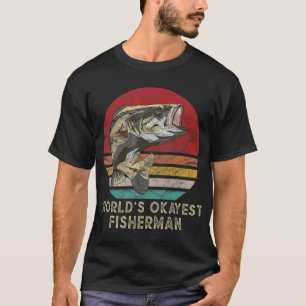 Welten sind die Vintagen Bassfische des Fisherman T-Shirt