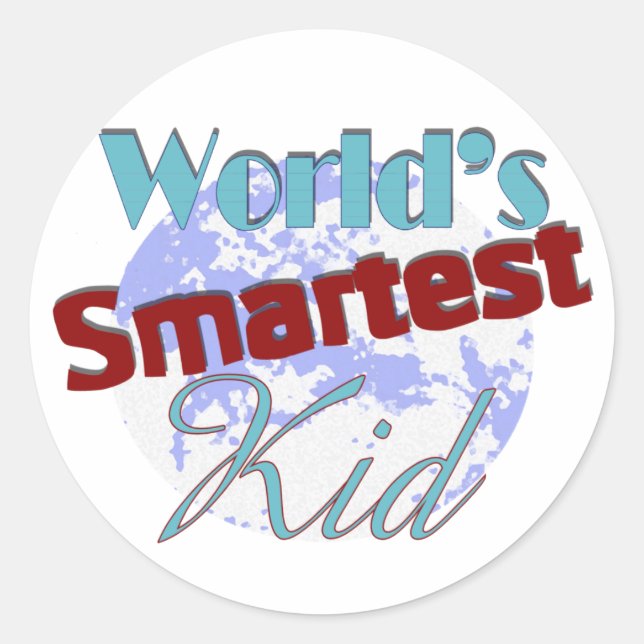 Welten Smartest Kid Runder Aufkleber (Vorderseite)