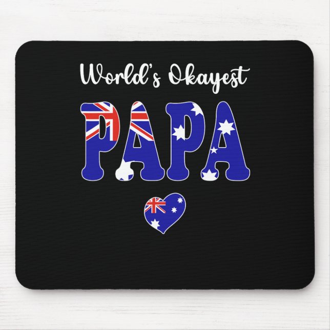 Welten Taia, Australien Papa Ever Bester Papa Vate Mousepad (Vorne)