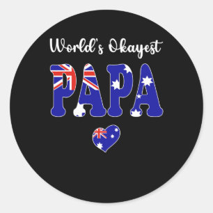 Welten Taia, Australien Papa Ever Bester Papa Vate Runder Aufkleber