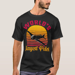 Welten-Yogo-Pilot-Retro Vintage Welten abstimmen e T-Shirt