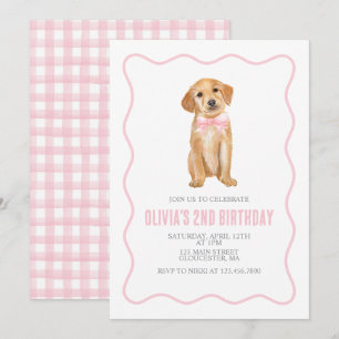 Welter-Einladung zum Geburtstag eines jungen Hunde Einladung
