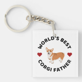 Weltes Corgi-Vater-Hut-Vater-Geschenk Schlüsselanhänger