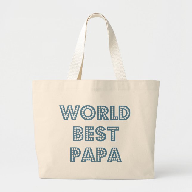 Weltes Papa Jumbo Stoffbeutel (Vorne)