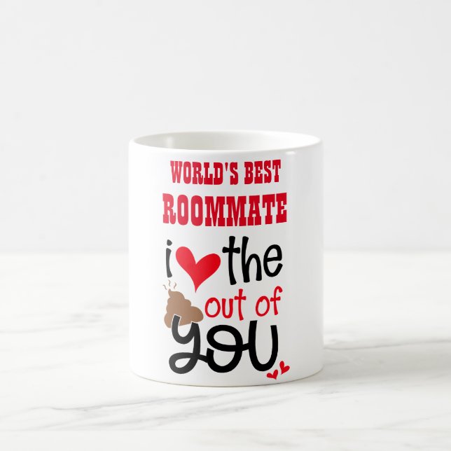 Weltet BEST ROOMMATE - Liebe Der POO aus Ihrer TAS Kaffeetasse (Mittel)