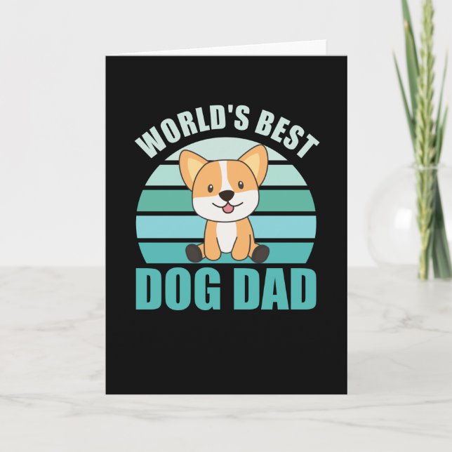 Weltet besten Hund Vater Sweet Dog Corgi Hund Suns Karte (Vorderseite)