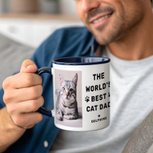 Weltet den besten Cat Vater Navy Zwei Foto Pet Lov