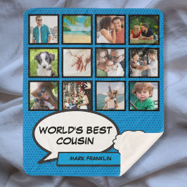 Weltet den besten Cousin Cool Fun Comic FotoCollag Sherpadecke