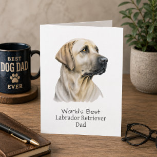 Weltet den besten Hund-Vater Labrador Retriever Cu Karte