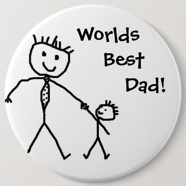 Weltet den besten Papa! Button (Vorderseite)
