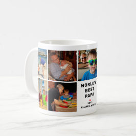 Weltet den besten Papa Modern Foto Collage Kaffeetasse