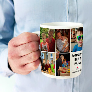 Weltet den besten Papa Modern Foto Collage Kaffeetasse