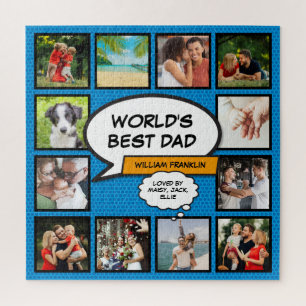Weltet den besten Vater Spaß Cooles Comic FotoColl Puzzle