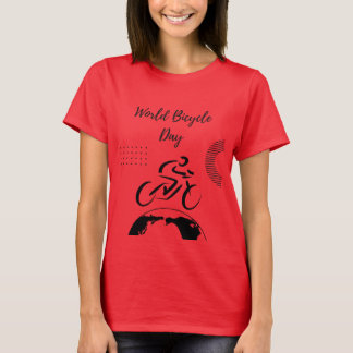 Weltfahrradtag - T - Shirt der Fahrradbegeisterten
