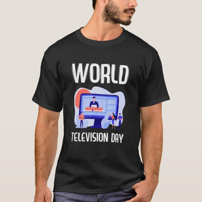Weltfernsehtag der Vereinten Nationen T-Shirt (Vorderseite)