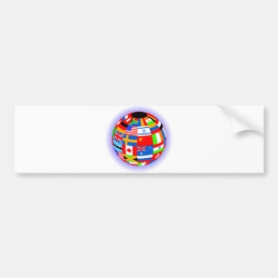 Weltflagge Autoaufkleber