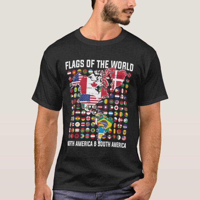 Weltflagge für internationale Flaggen T-Shirt (Vorderseite)