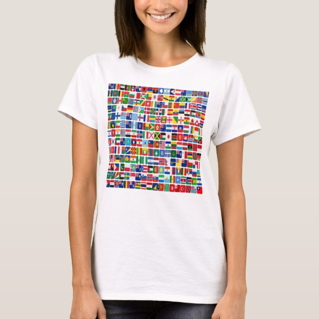 Weltflaggen aller Länder T-Shirt (Vorderseite)