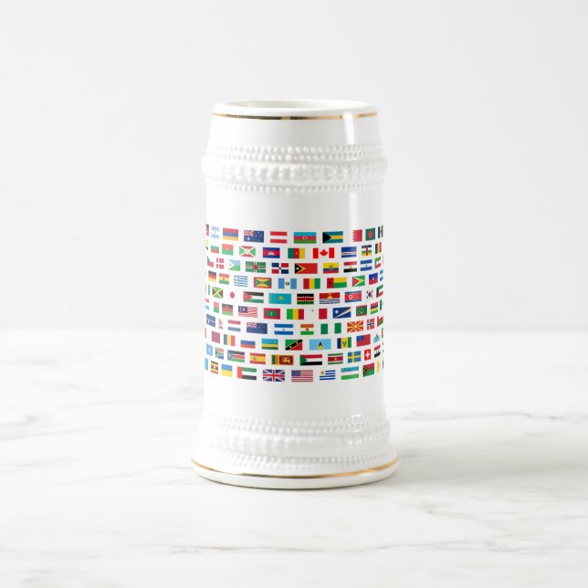 Weltflaggen Bierglas (Mittel)