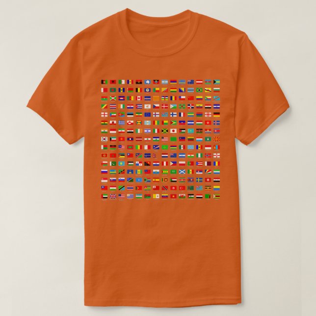 Weltflaggen Cool Reisen 210 - Internationale Flagg T-Shirt (Design vorne)