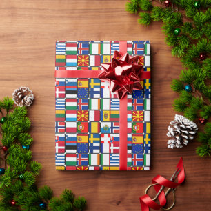 Weltflaggen Geschenkpapier