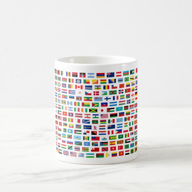 Weltflaggen Kaffeetasse (Mittel)