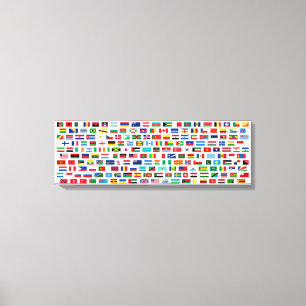 Weltflaggen Leinwanddruck