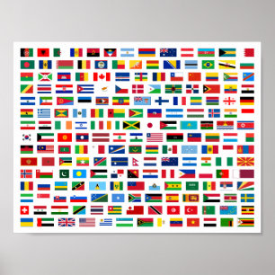 Weltflaggen Poster