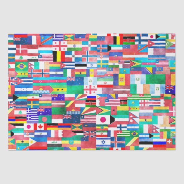 Weltflaggen Seidenpapier (Vorderseite)