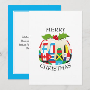WELTFLAGS Weihnachtspudding festlich Feiertagskarte
