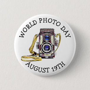 WeltFoto-Tagesam 19. August Knopf Button