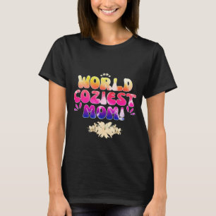 Weltfreundliche Mama, farbenfrohe Flora Retro T-Shirt