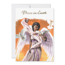 Weltfrieden. Afroamerikanischer Engel Weihnachten