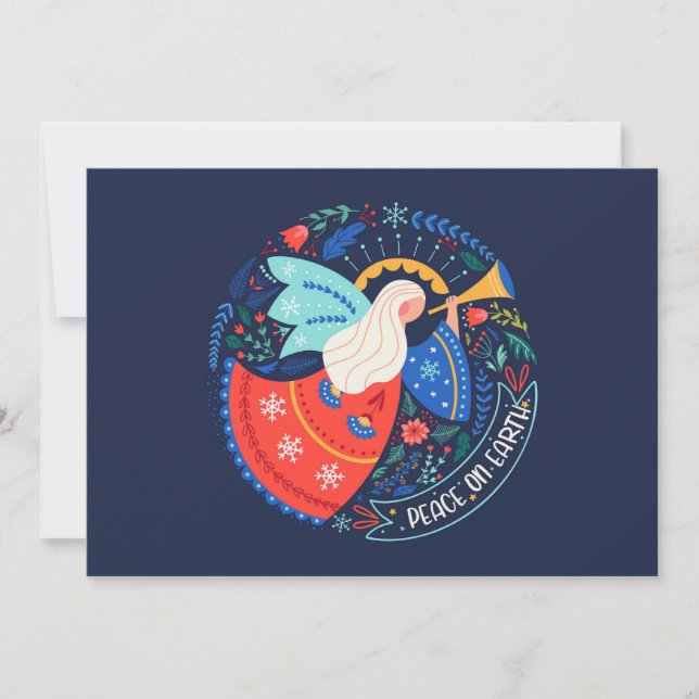 Weltfrieden Angel Design Karte (Vorderseite)