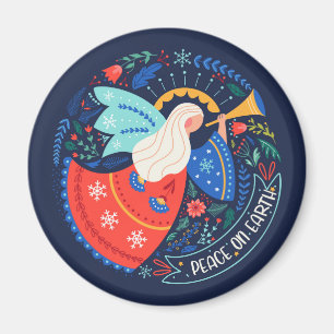 Weltfrieden Angel Design Magnet