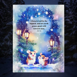 Weltfrieden Aquarellmäuse Christlich Weihnachten