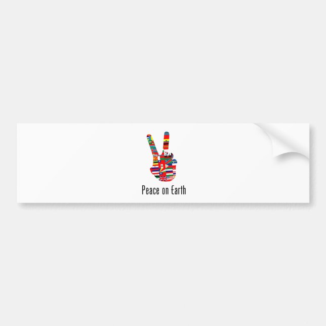 Weltfrieden Autoaufkleber (Vorne)