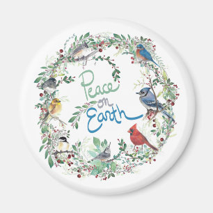 Weltfrieden Bird and Wreath Holiday Magnet