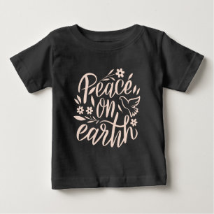 Weltfrieden Blumendesign Baby T-shirt