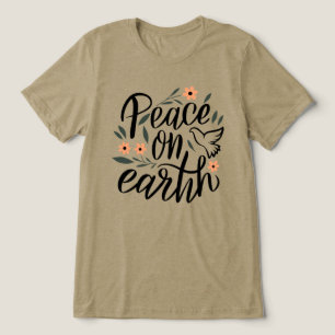 Weltfrieden Blumendesign Tri-Blend Shirt