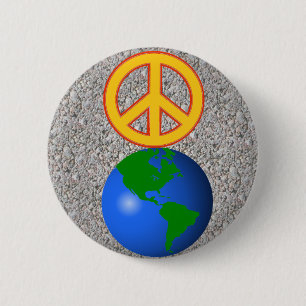 Weltfrieden Button