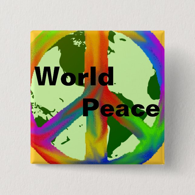 Weltfrieden Button (Vorderseite)