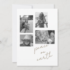 Weltfrieden Collage B/W Foto Flat Holiday Card Feiertagskarte