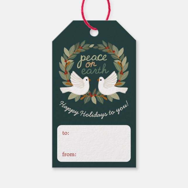 Weltfrieden Docks Weihnachtsfeiertage CUSTOM Geschenkanhänger (Vorderseite)
