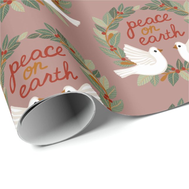 Weltfrieden Docks Weihnachtsfeiertage CUSTOM Geschenkpapier (Rolleneckpunkt)