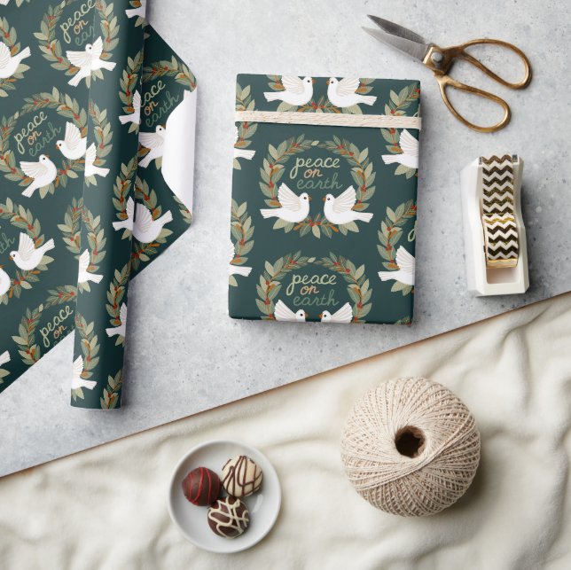 Weltfrieden Docks Weihnachtsfeiertage CUSTOM Geschenkpapier (Kunsthandwerk)